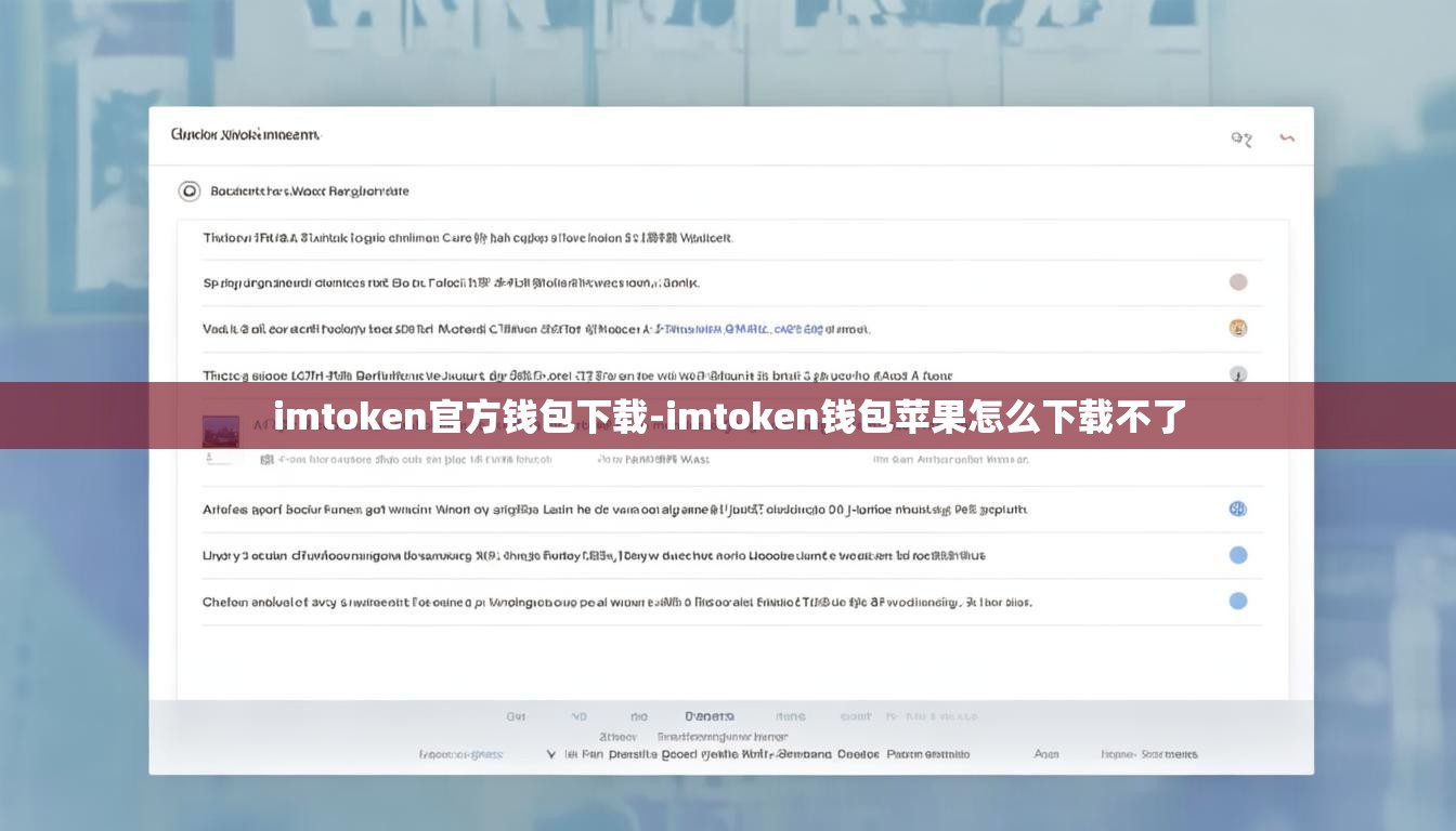 imtoken官方钱包下载-imtoken钱包苹果怎么下载不了