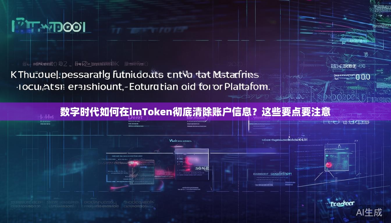 数字时代如何在imToken彻底清除账户信息?这些要点要注意 数字时代如何在imToken彻底清除账户信息?这些要点要注意
