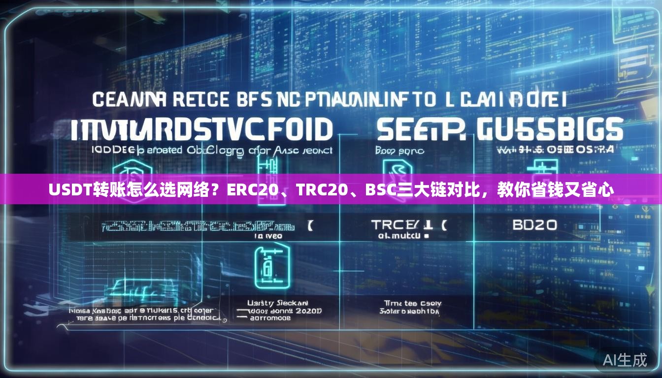 USDT转账怎么选网络？ERC20、TRC20、BSC三大链对比，教你省钱又省心