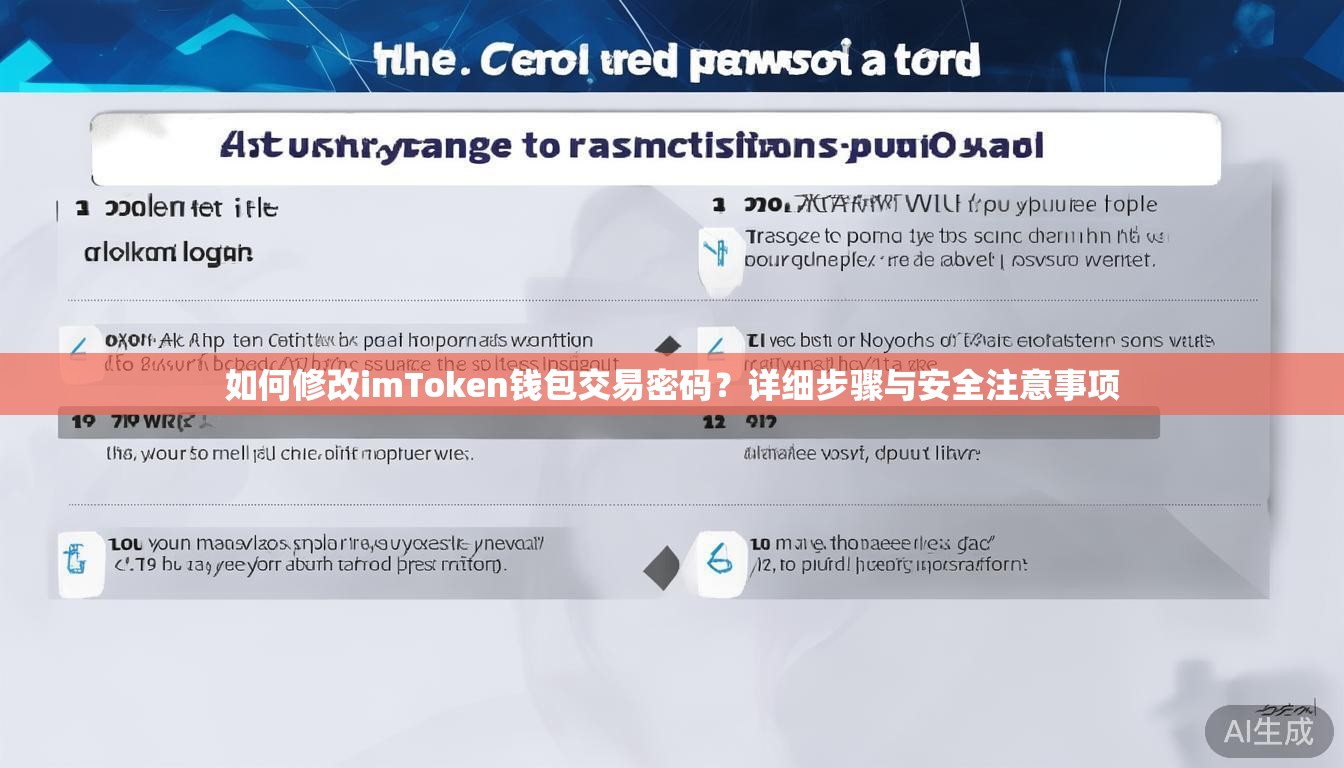 如何修改imToken钱包交易密码?详细步骤与安全注意事项 如何修改imToken钱包交易密码?详细步骤与安全注意事项
