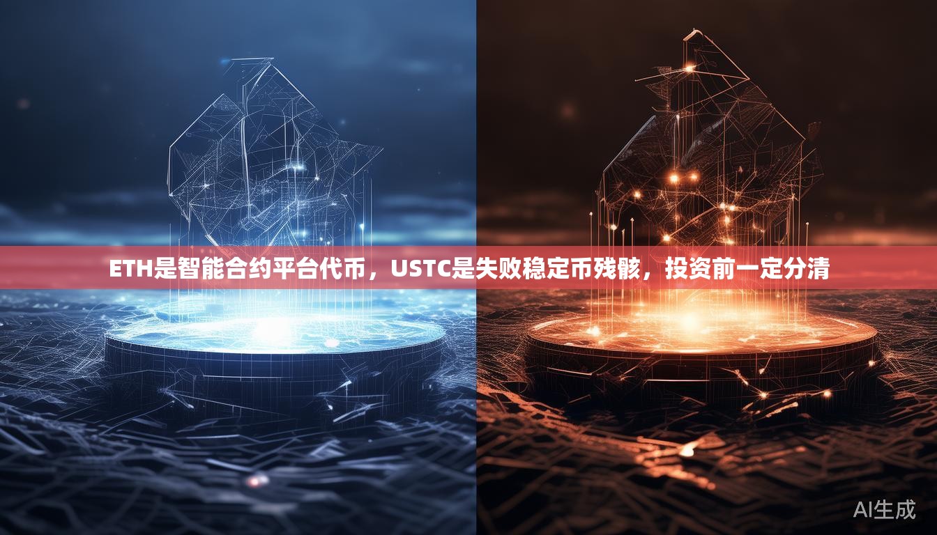 ETH是智能合约平台代币，USTC是失败稳定币残骸，投资前一定分清